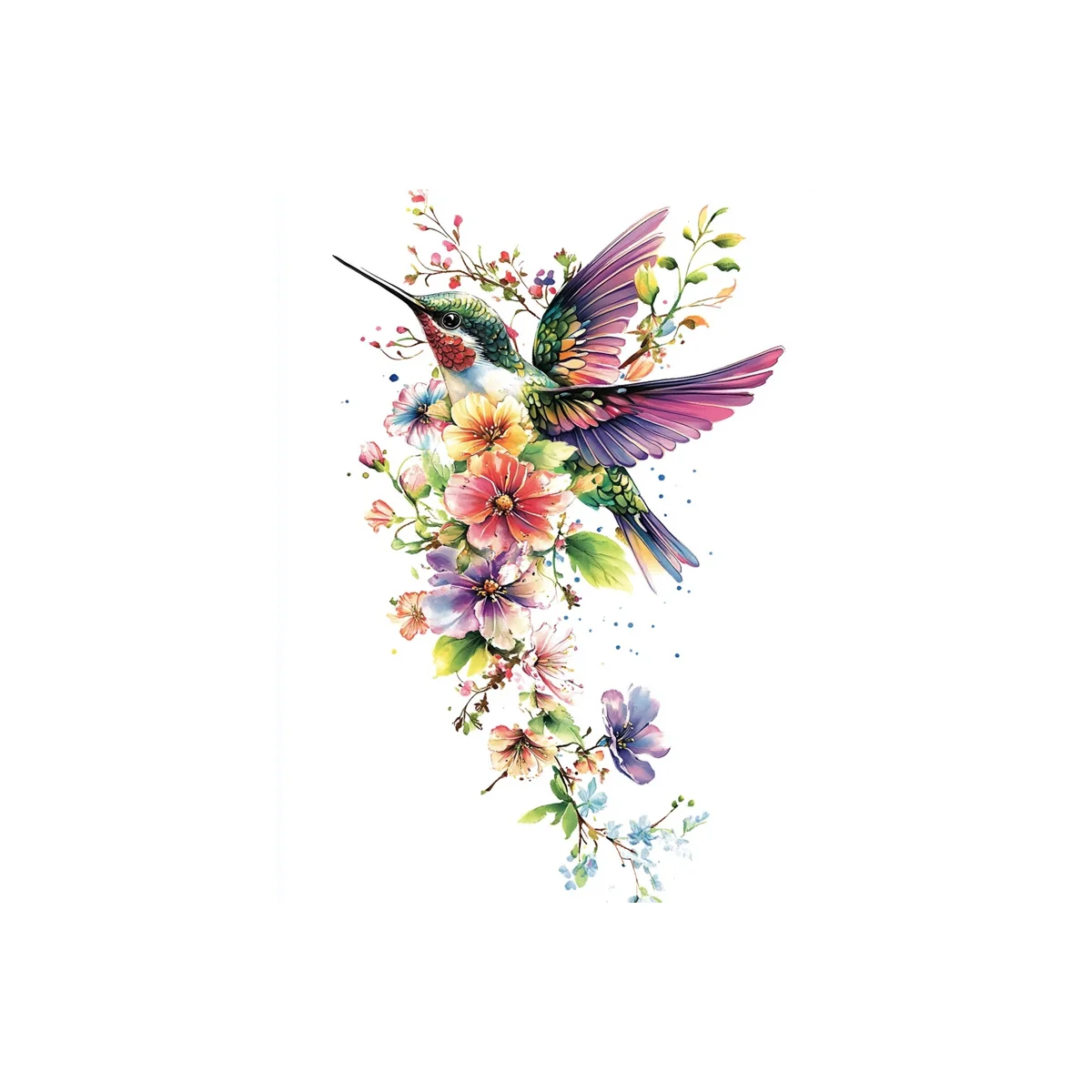 1PC Frameless 30X40cm/ 11.8x15.7-inch Printed Cross-Stitch DIY Set, Featuring Flowers and Birds, Suitable for Adult Beginners