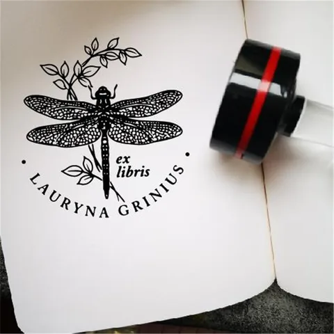 Штамп-печать Ex Libris с котиком для книг — изображение продукта
