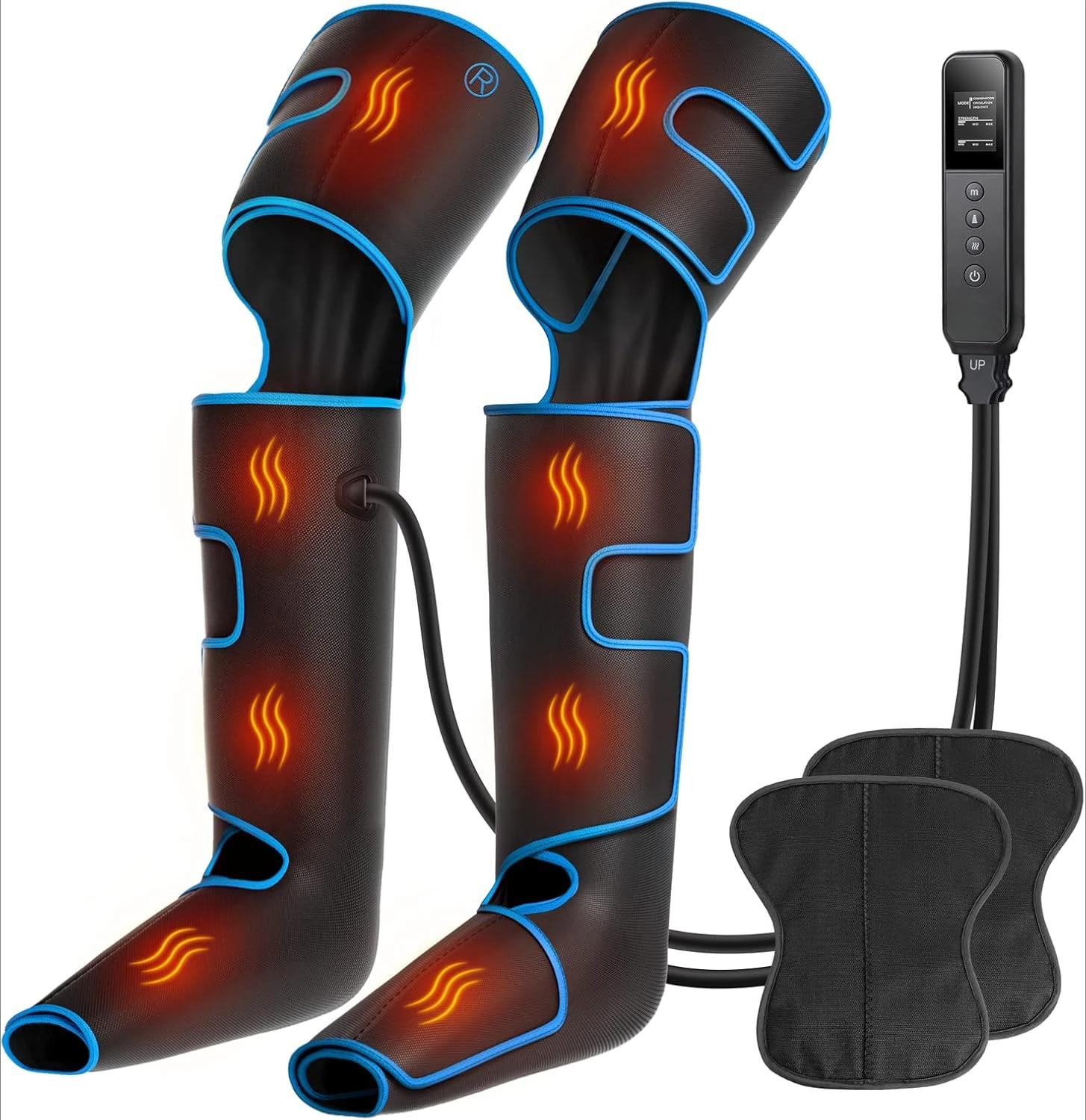 Leg Massager with Heat and Compression, Full Leg Massager for Circulation and Pain Relief with 3 Heats 3 Modes 3 Intensit