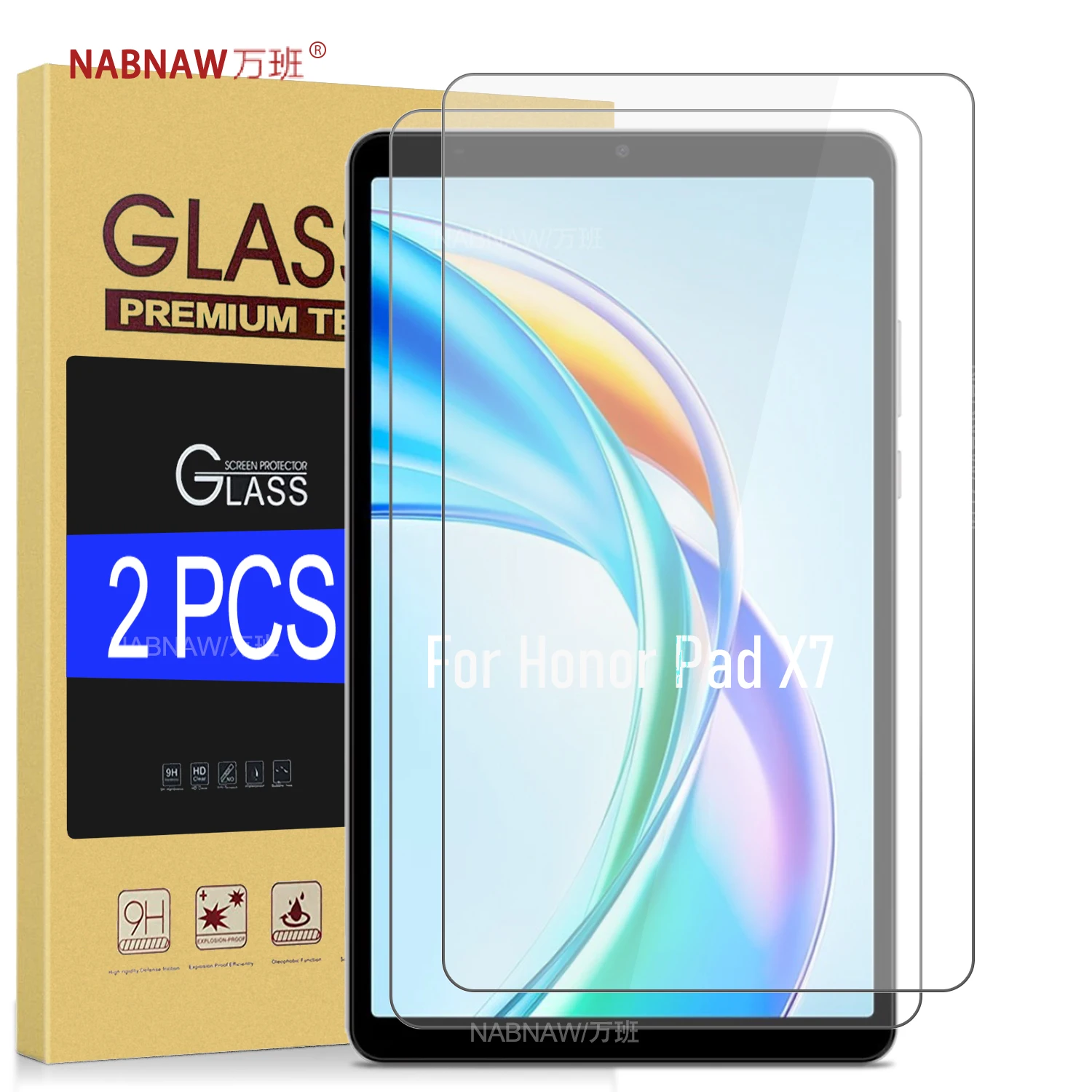 For Honor Pad X7 2025 Full HD Tempered Glass Film Screen Protector On Honor Pad X7 8.7-inch Screen Anti Scratch Film 2-Pack