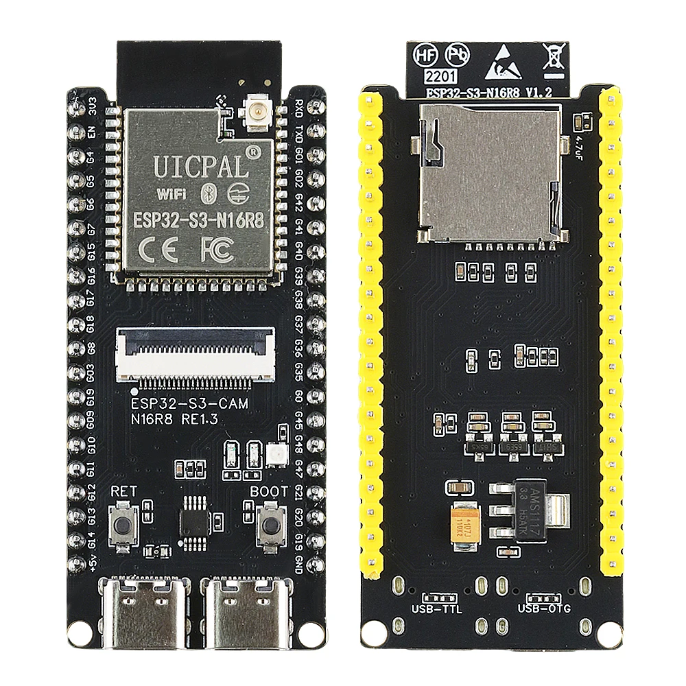 ESP32 S3 Development Board with 2.4G Wifi Module for Camera Module OV2640 8MB PSRAM 16MB FLASH ESP32 S3 N16R8 CAM Type-C