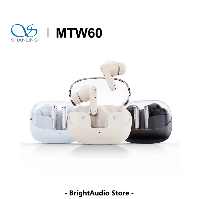 

Беспроводные наушники SHANLING MTW60, TWS, Bluetooth V5.3 Eaebuds, 13 мм Динамический драйвер, Внутриканальные наушники AAC SBC, активное шумоподавление