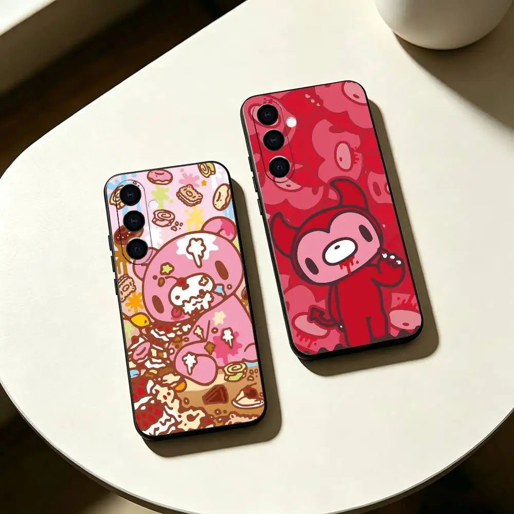 Dark G-Gloomy Cartoon bear Phone Case For Samsung Galaxy A73,A72,A71,A70,A53,A52,A51,Others Soft Black Cover
