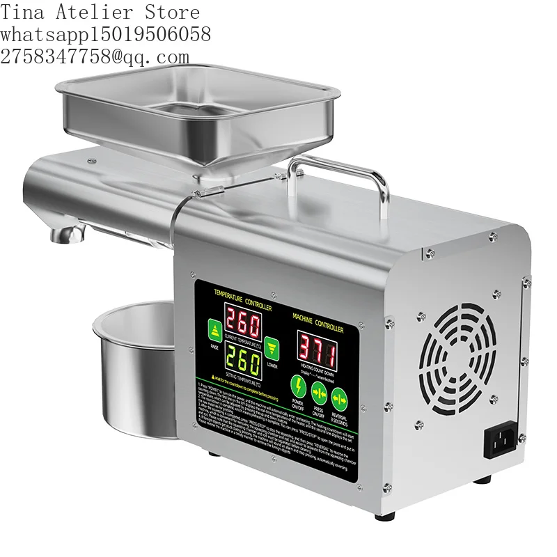 Hot Sale T2S Sunflower Peanut Stainless Steel Intelligent Control System Oil Press Machine with Large Operation Panel