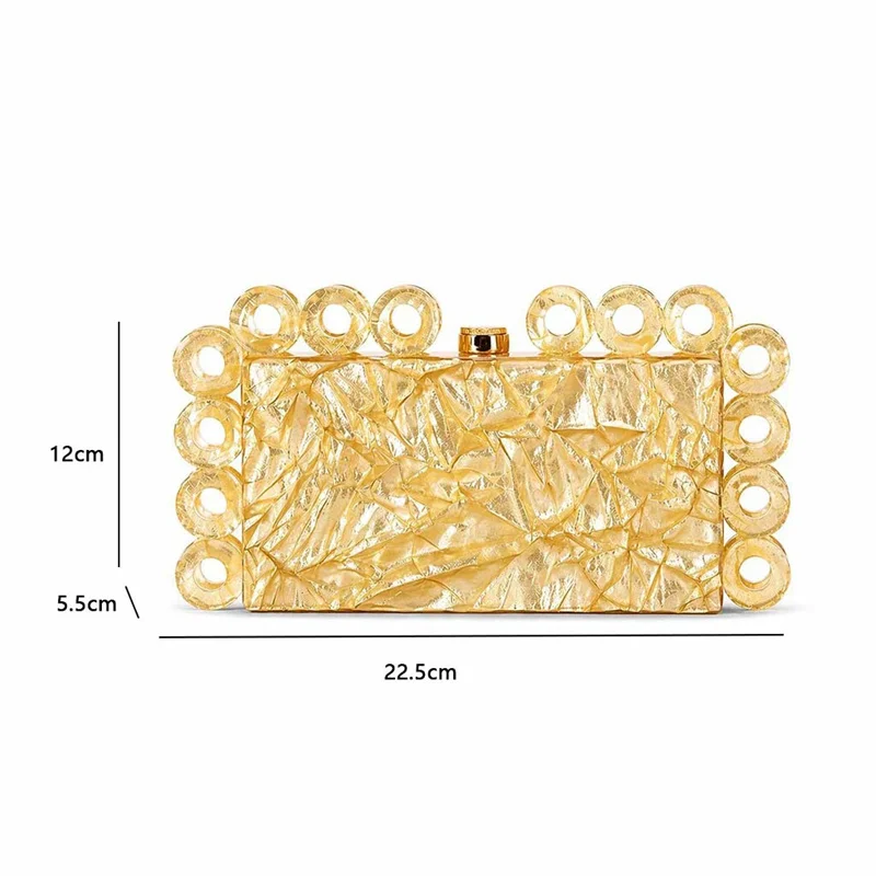 XMESSUN New Mini Navy Blue Acrylic Hard Box Clutch Evening Bag For Women Formal Bridal Wedding Party Prom Cocktail Party Purses
