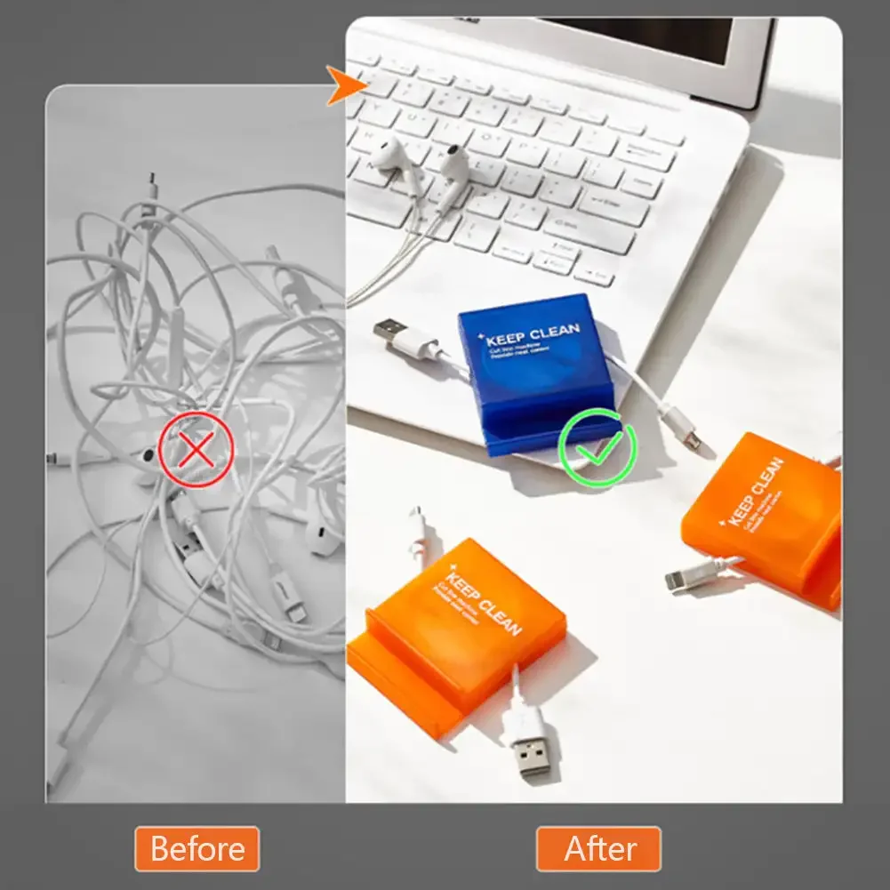 منظم الكابلات الشفاف، إدارة الحبل المحمول، كابل USB، حامل هاتف قابل للسحب، حامي تخزين الأسلاك