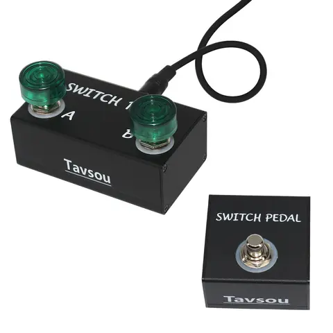 전자 악기용 듀얼 풋스위치 래치 순간 페달 탭 TS TRS 금속이 포함된 멀티 효과 페달 및 앰프 액세서리