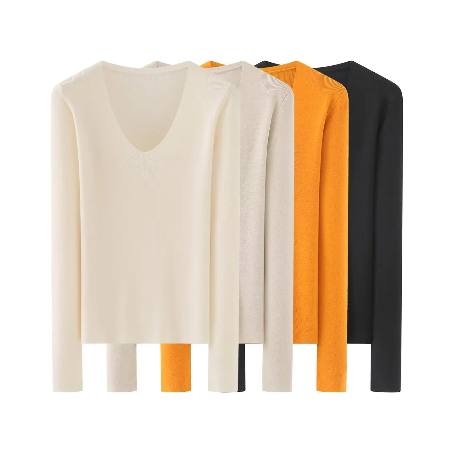 Faionable V-Ne Long Sve Knitted Sweater Slimming Women's Top Commute Sle Autumn Collection 2025 Warmth Guaranteed