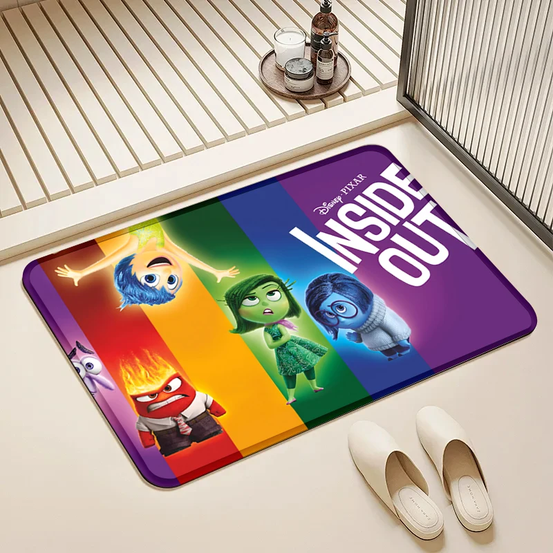 

Disney Inside Out Rainbow Door Mat Non-Slip Washable Floor Rug for Home Kids Room Bathroom Kitchen Decor