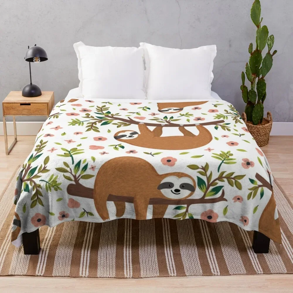 

cute sloths Throw Blanket Soft Big heavy to sleep Extra Large Throw Blankets For Baby Blankets