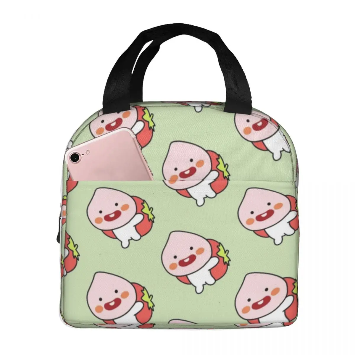 Silly Baby Apeach Lunch Bags Insulated Bento Box Portable Lunch Tote Leakproof Picnic Bags Cooler Thermal Bag for Woman Kids