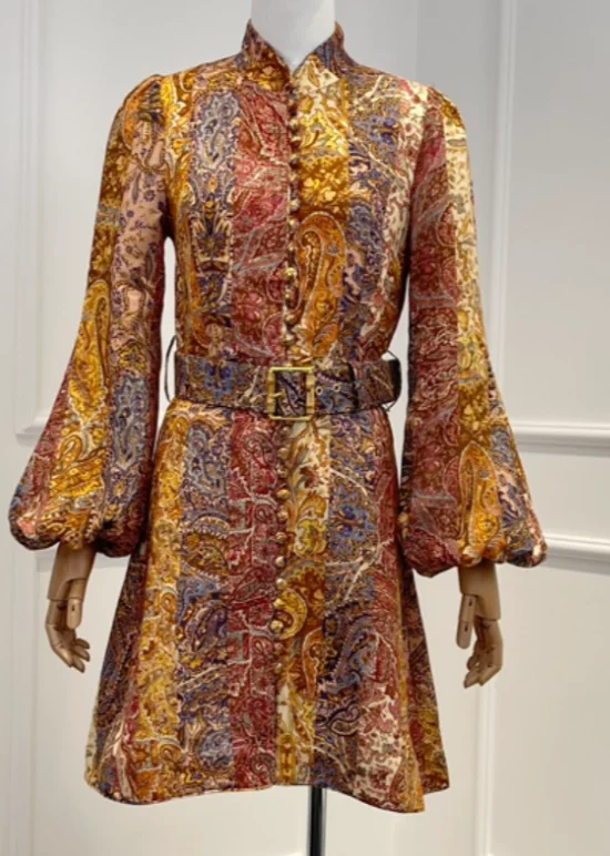 

Синяя блузка с длинным рукавом и цветочным принтом, комплект из топа и шорт и платья 2025 года, высокое качество