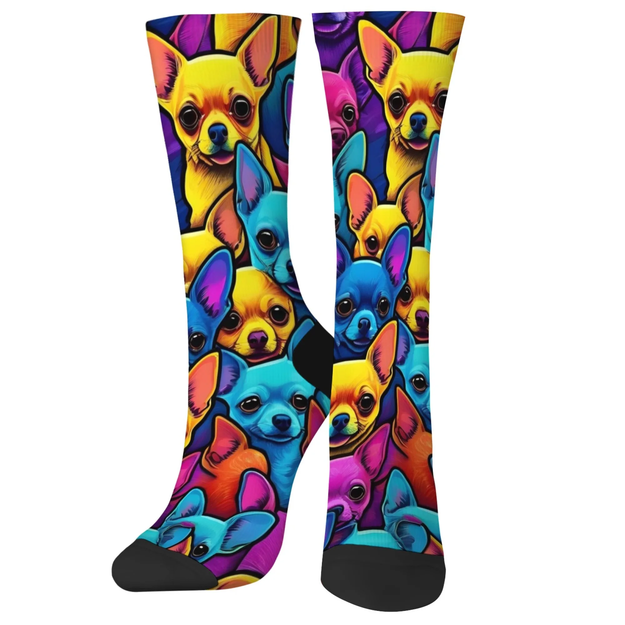 

Милые носки с рисунком собаки чихуахуа в стиле Харадзюку, щенка, новинка, забавные носки в стиле хип-хоп, повседневные вечерние, индивидуальные трендовые носки, подарок