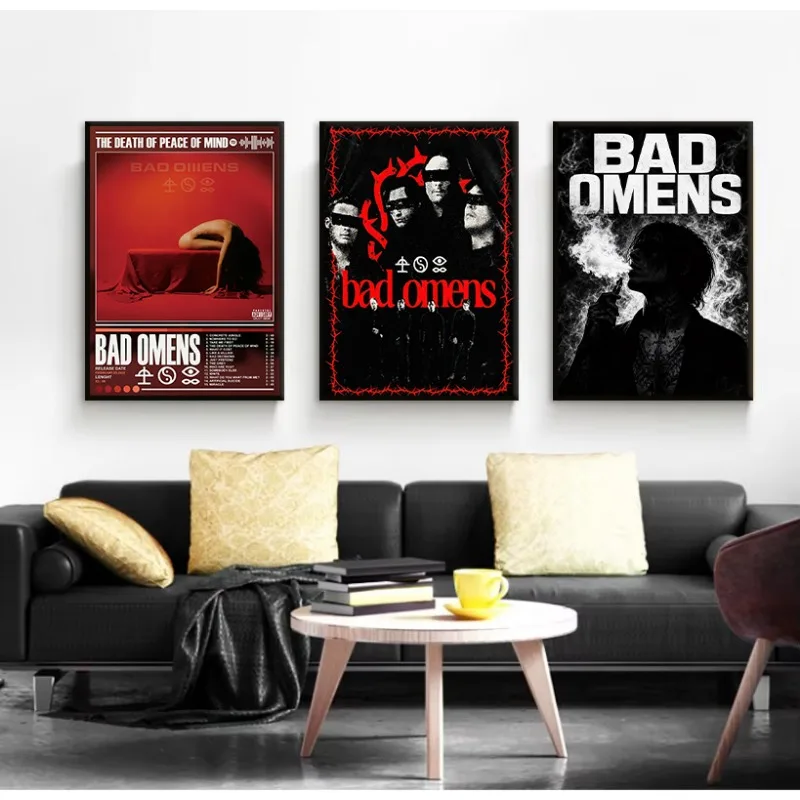 Metal Band Bad Omens Poster Music Album Cover The Death of Peace of Mind Canvas Painting Wall Art for Living Room Home Decor