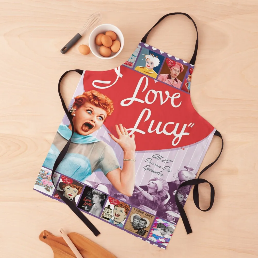 I Love Lukcy Ver 2 Apron Home and kitchen products Kitchens Woman Funny Women's Home Clothes Apron