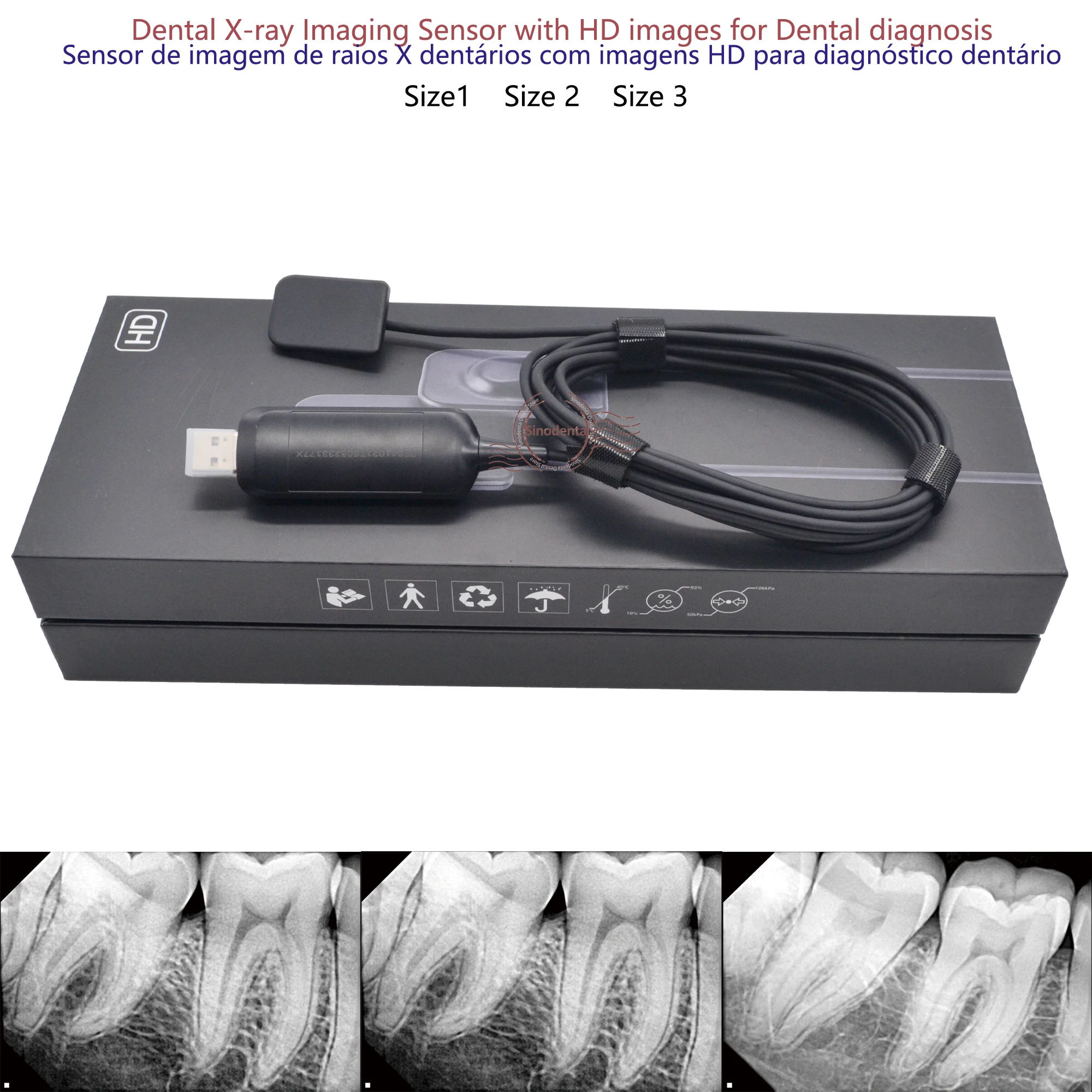 Aktywacja nie ma potrzeby Dentalny czujnik rentgenowski, cyfrowy czujnik Rx System obrazu wewnątrzustnego HD Czujnik RVG do obrazów dentystycznych