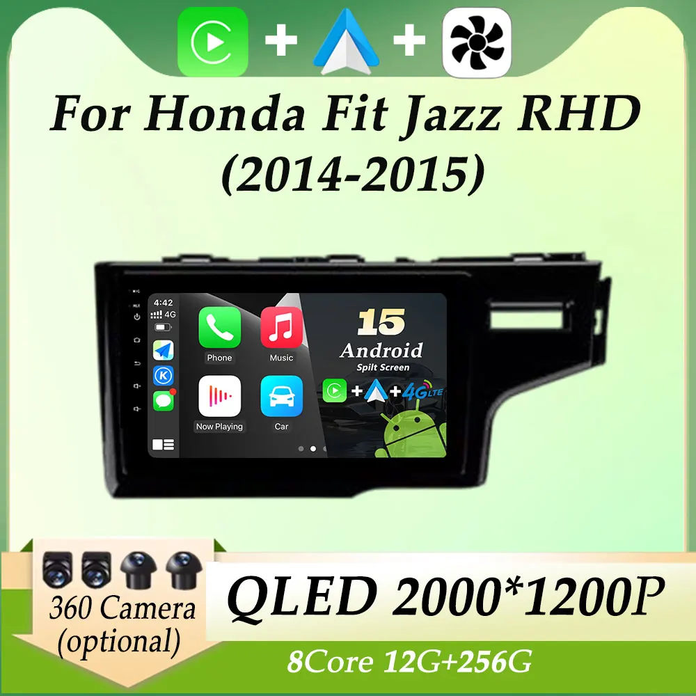 

GPS Navi for Honda Fit Jazz RHD 2014 - 2015 Car Radio Video Audio Multimedia Player Carplay Split Screen QLED Screen No 2 din BT