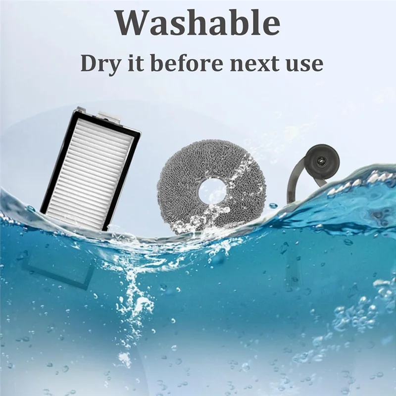 

WHYY-For Roborock Saros Z70 Robot Vacuum Cleaner Side Brush Hepa Filter Mop Cloth Dust Bags Accessories Kit
