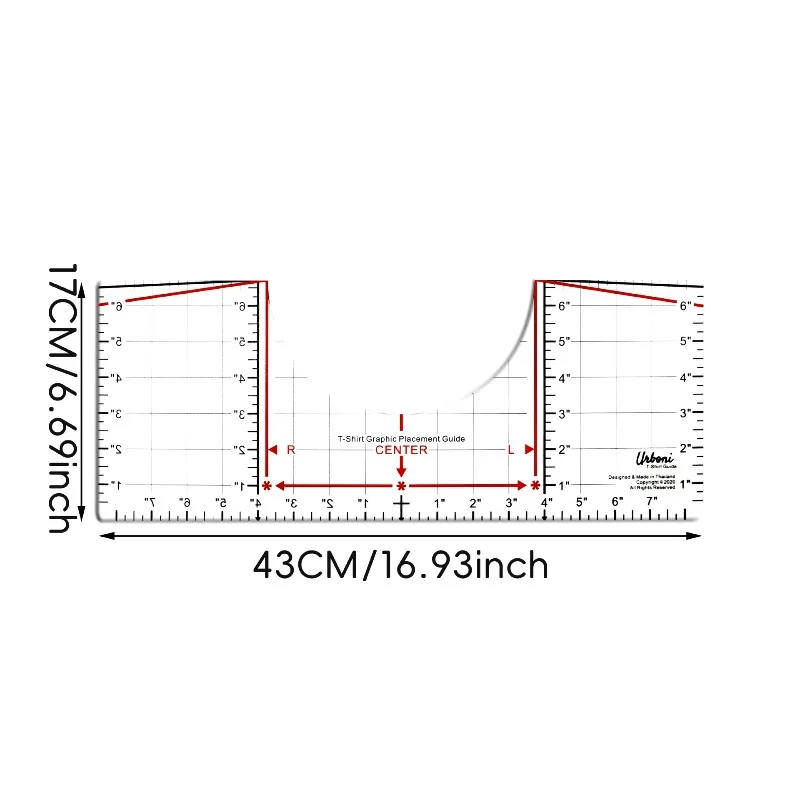 1 قطعة مسطرة قياس العنق دليل حاكم جولة الرقبة معايرة أداة مواد السلامة المحمولة جو مدمج #6