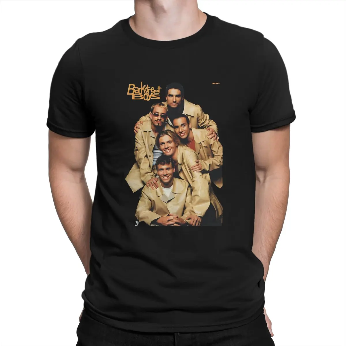 Golden Memory Men T Shirts Backstreet Boys Crazy Tees Short Sleeve Crewneck T-Shirts 100% Cotton Gift Idea Clothes