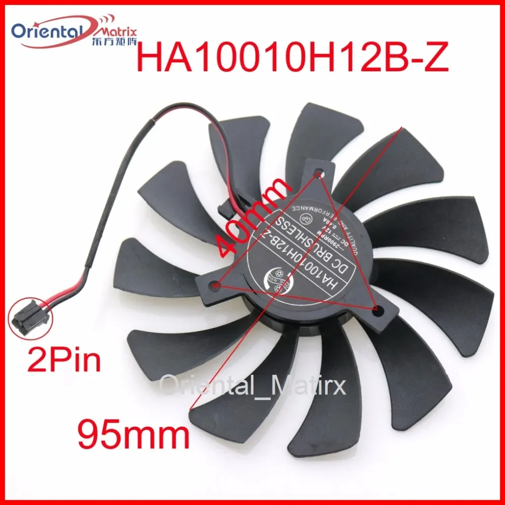 Free Shipping HA10010H12B-Z 12V 0.40A 95mm 40*40*40mm 2Wire 2Pin For MSI 750TI GTX750TI GTX1050TI 4G Graphics Card Cooling Fan