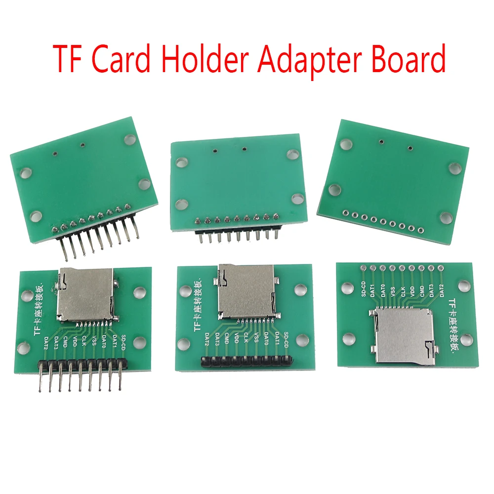 1PCS TF Card Holder Adapter Board Self-elastic 1.6 Board Thick SD Card Holder Circuit Board Circuit Board PC