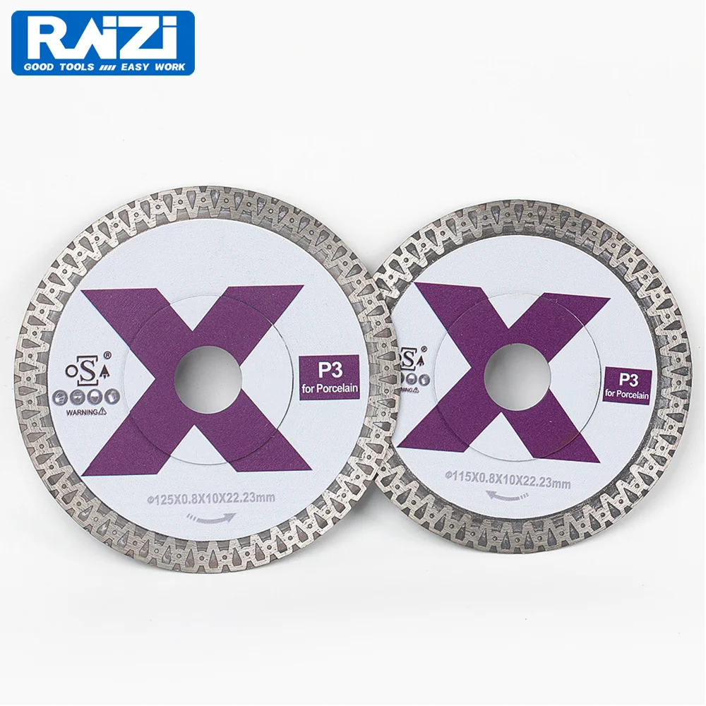 Raizi 115mm 125mm Diamentowe ostrze do cięcia porcelany o długiej żywotności do płytek porcelanowych