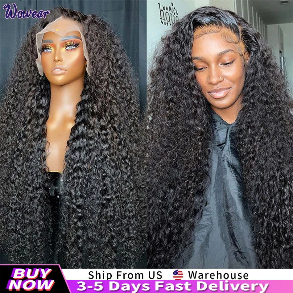 Curly Wigs HD Lace Wig 13x4 Human Hair Deep Wave 13x6 HD Lace Front Human Hair Wig Brazilian Hair Wigs 200 Density for Women