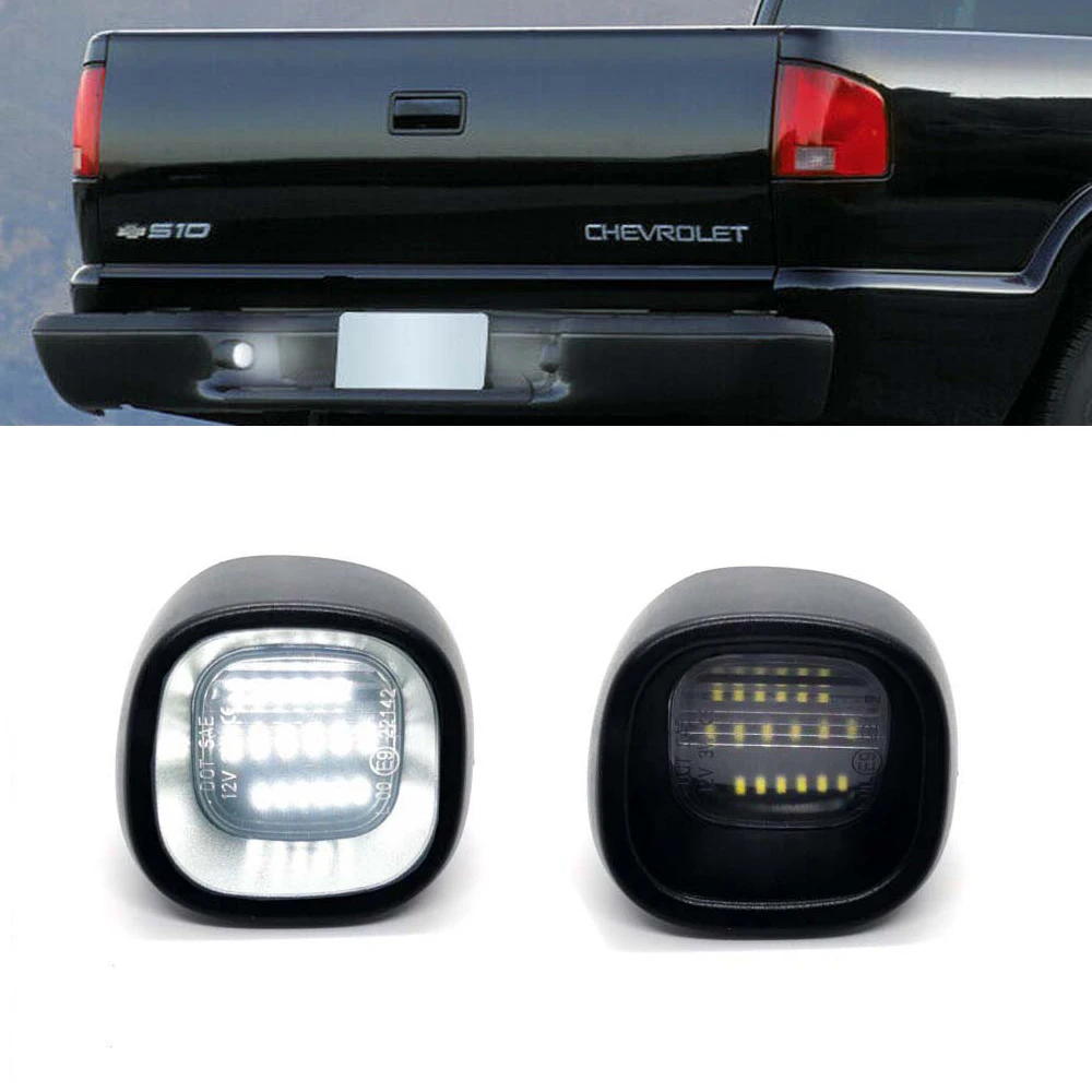 Error Free Canbus Xenon White LED Car License Plate Lights For Chevrolet Blazer S10 Pickup GMC Jimmy Sonoma Oldsmobile Bravada