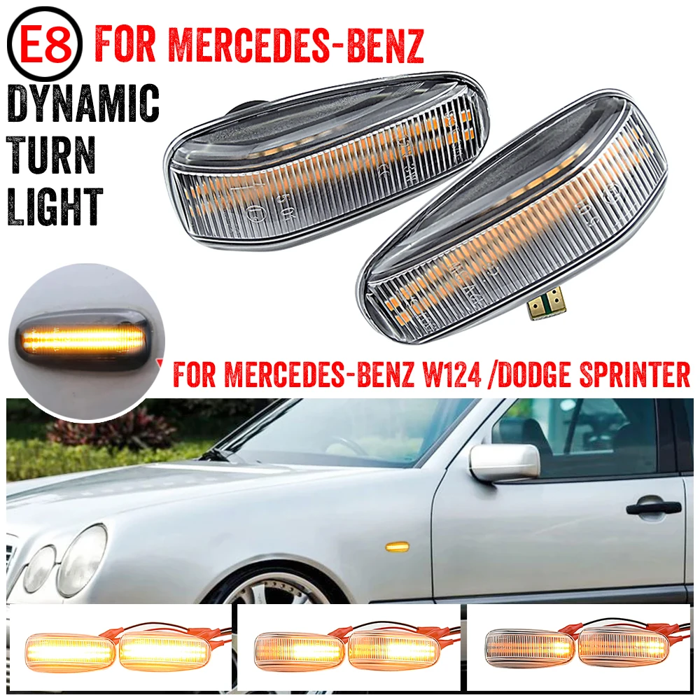 1 Pair Car LED Side Marker Turn Signal Lights For Mercedes-Benz C-Class W202 For Mercedes-Benz CLK500 Turn Signal Light