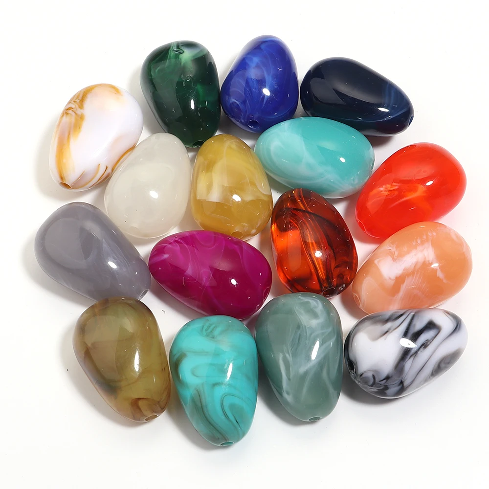 10pcs Irregular Acrylic Beads for DIY Jewelry Making