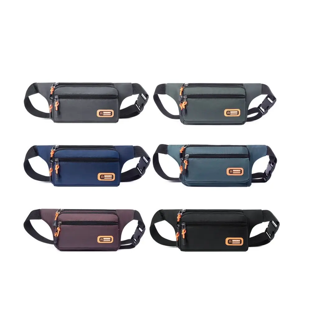 Waterdichte Heren Taille Pack Verstelbare Riem Grote Capaciteit Heren Borsttas Met Meerdere Verdiepingen Nylon Sport Cross-Body Tas Dagelijks