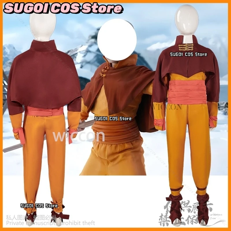 子供のための最後のエアベンダーコスプレ衣装,アバターaang,アニメ映画,パーソナライズされたパーティー衣装,大人のファンタジースーツ