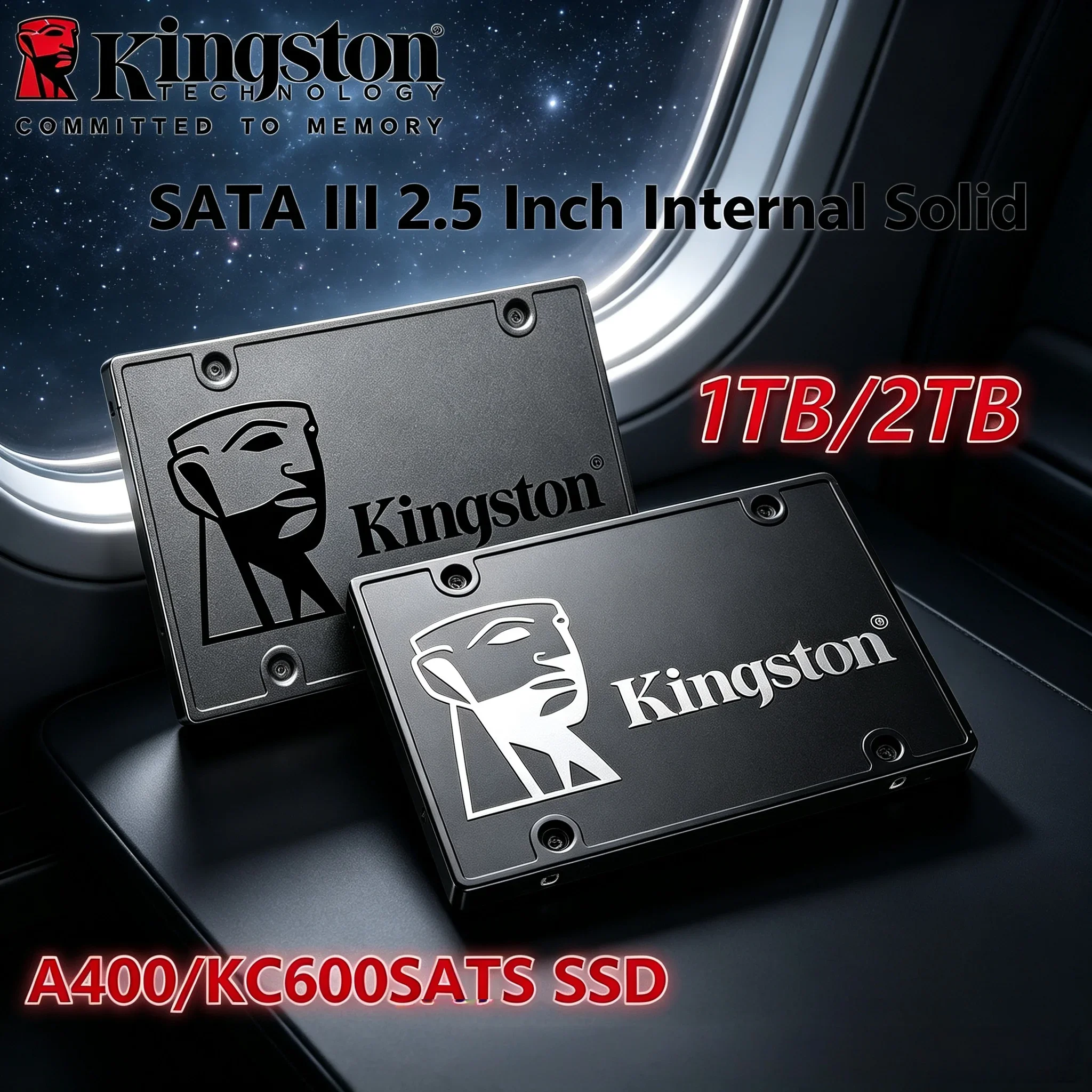 Kingston SSD KC600 A400 120GB 240GB 480GB 960GB 256GB 512GB 1TB 2TB SATA III 2.5 Internal Solid State Drive HDD Hard Disk HD SSD