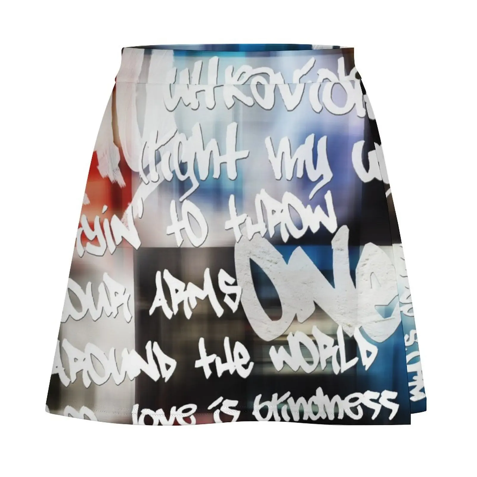 u2 achtung baby graffiti Mini Skirt Woman clothing Women's summer skirt Mini Skirt