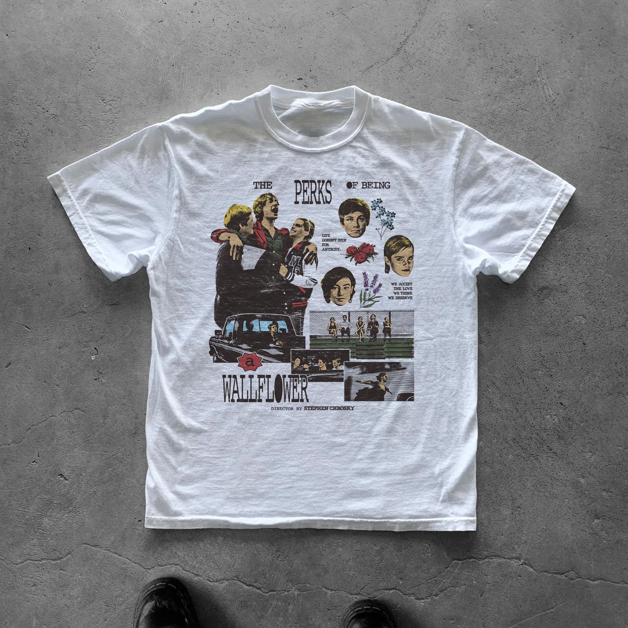 Les Perks d'être un film Wallflower chemise rétro Film t-shirt graphique vêtements chemise à manches courtes unisexe hommes femmes toutes saisons