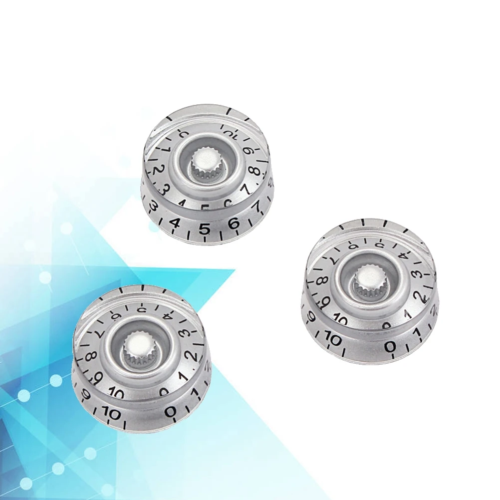 

3 PCS/ Set Guitar Volume Tone Control Knobs Rotary Knobs for Style Electric Guitar Parts Replacement (White)