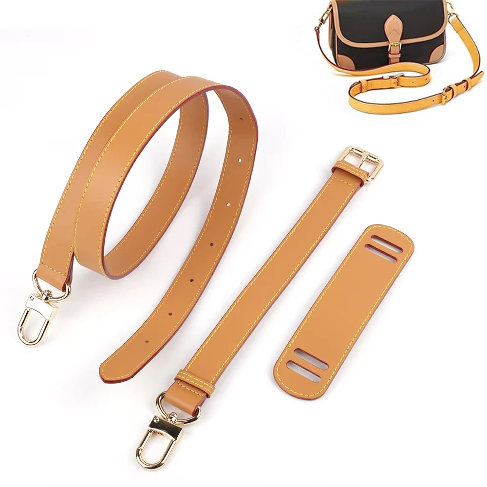 

Ремень через плечо из натуральной кожи Vachetta, регулируемый ремень для сумки на плечо, сменный ремень для женской сумки, аксессуары, длина 98 ~ 118 см