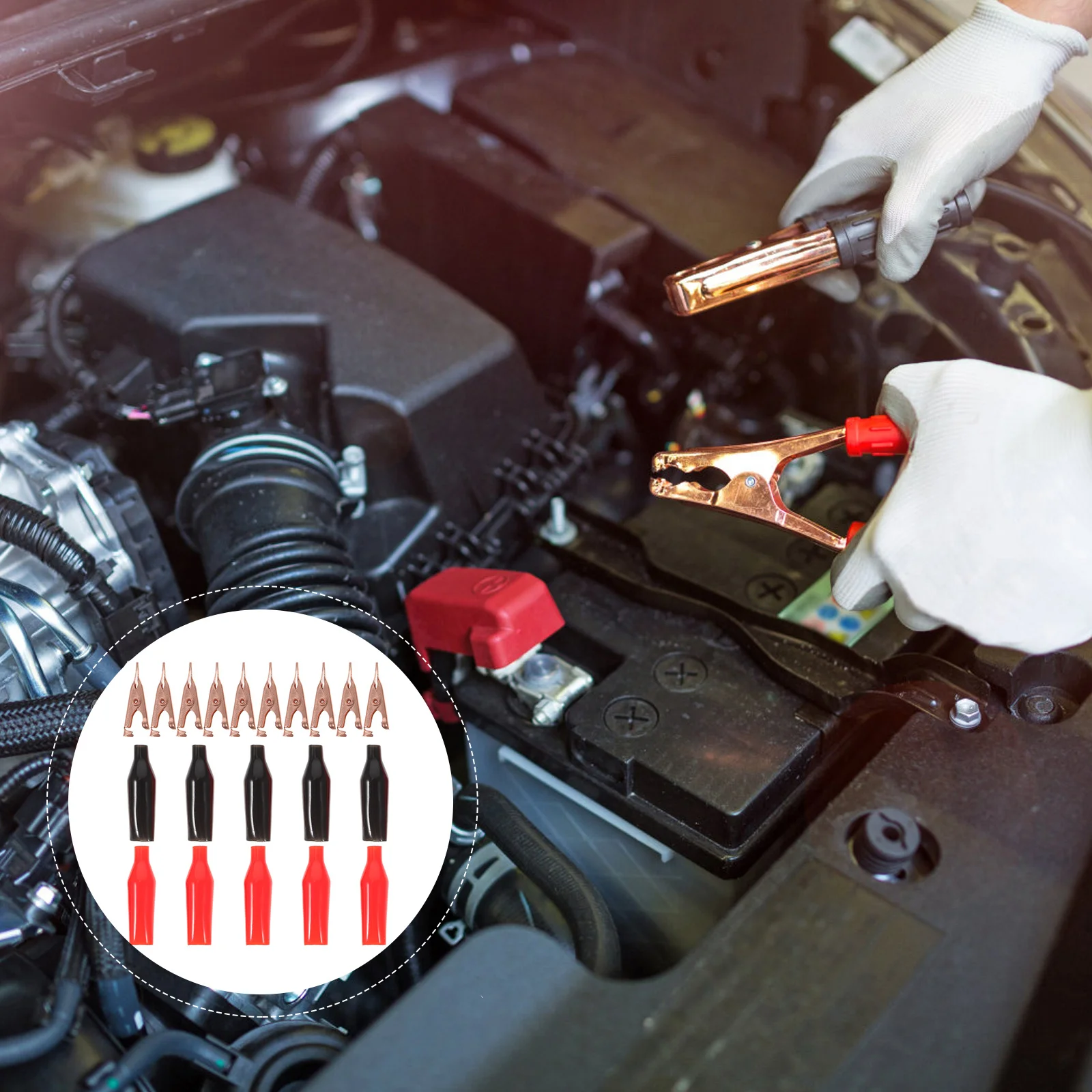 

10pcs Pure Copper Alligator Clips Metal Crocodile Clamps Durable Rustproof Electrical DIY Soldering Home Automotive Hardware