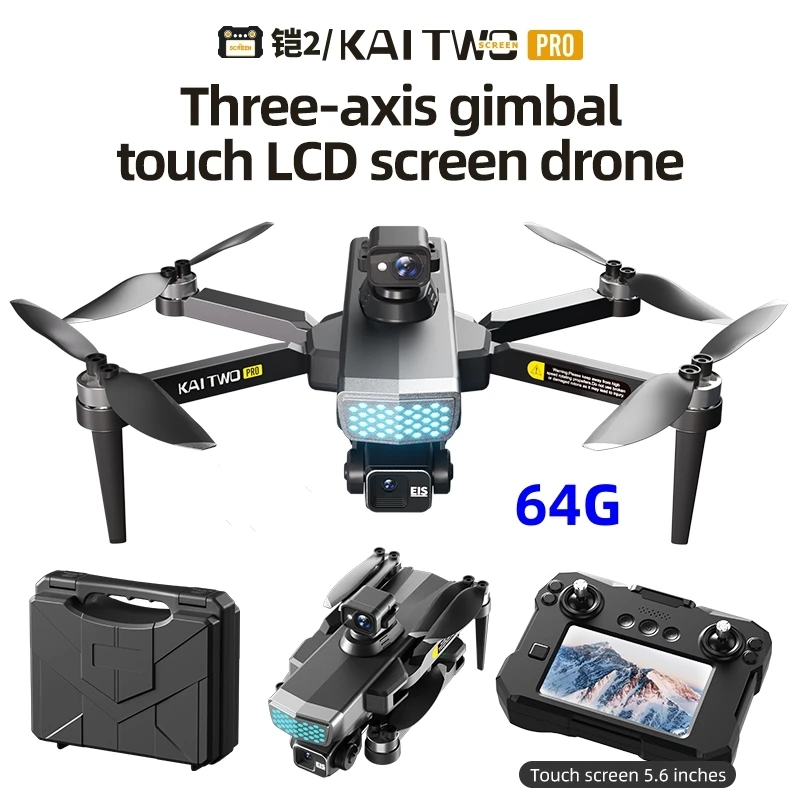 

KAI TWO PRO GPS Drone 4K Professional 8K Three Axis Self Stabilization HD Camera 360° Obstacle Avoidance Brushless RC Quadcopter