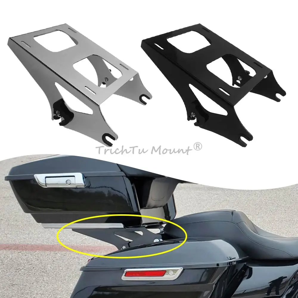Motorcycle Steel Alloy Rear Tour Pack Mounting Rack For Harley Touring Road King Street Road Electra Glide 2014+ Luggage Carrier