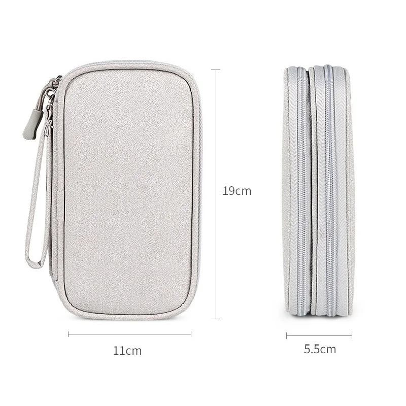 Double layer Protective Travel accessories power bank Bag hard drive disk 2.5 inch For Handheld GPS acre measuring instrument