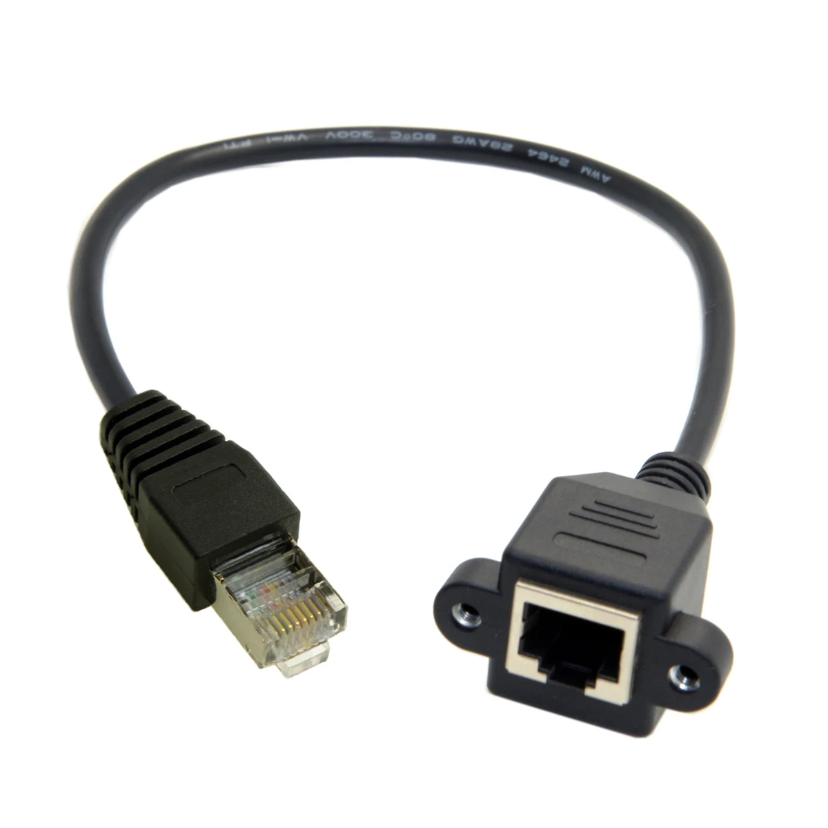 케이블 패널 마운트 포함 이더넷 네트워크 익스텐션 케이블, 수-암 랜 케이블, 30cm, 8P8C FTP STP UTP Cat 5e