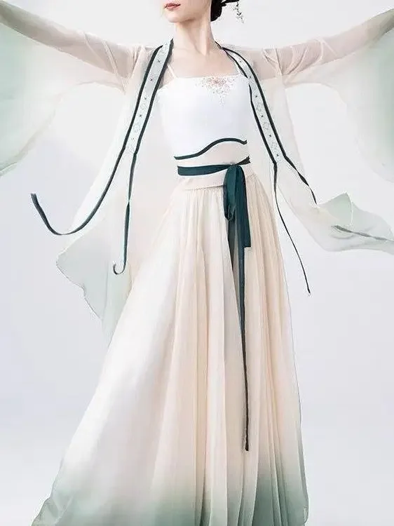 Super Immortal Classical Dance Costume Women's Flowing Long Charm Yarn Clothes With Ancient Chinese Costume Hanfu Chinese Style