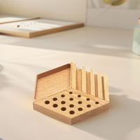 Space Saving Wooden Desktop Ornament Box Multi-Purpose Detachable Organizer Pen Holder Flexible Stationary Storage Rack