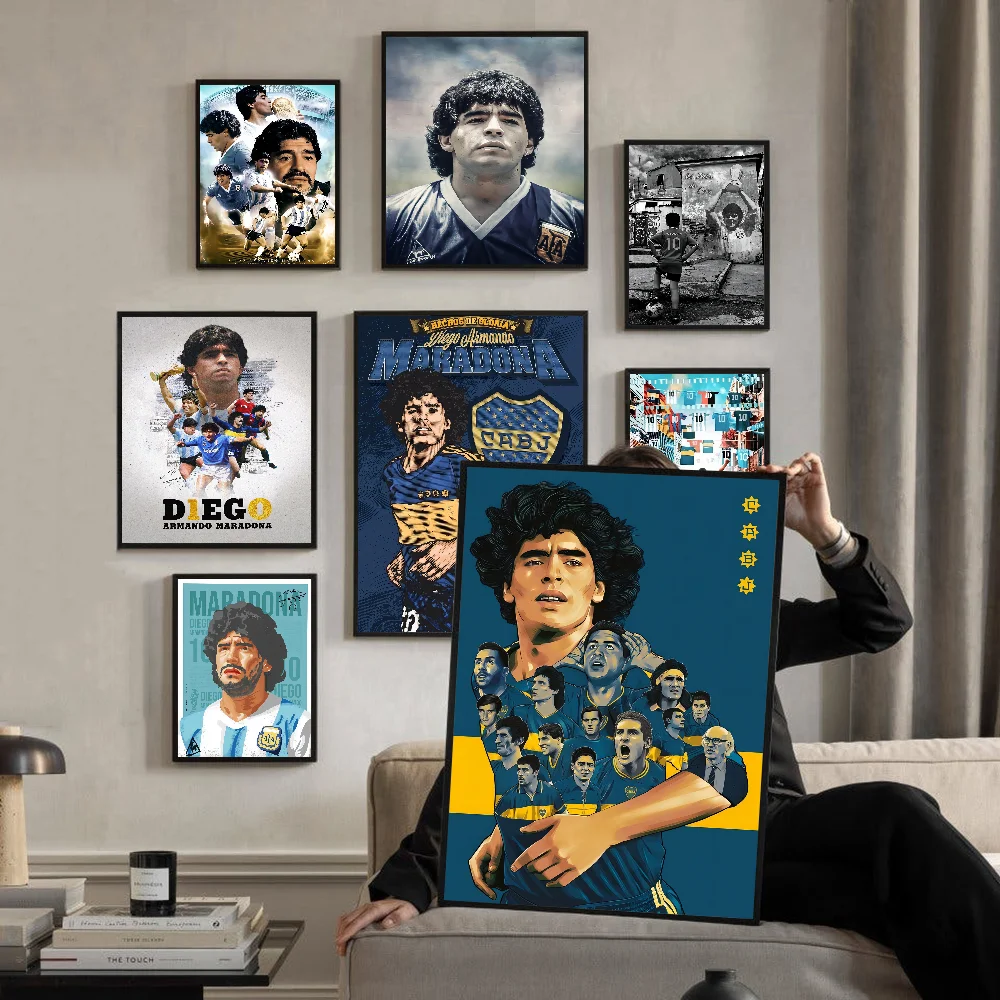 Diego Maradona Hopestyle Art Movie Sticky Posters Fancy Wall Sticker for Living Room Bar Decoration Vintage Decorative Painting