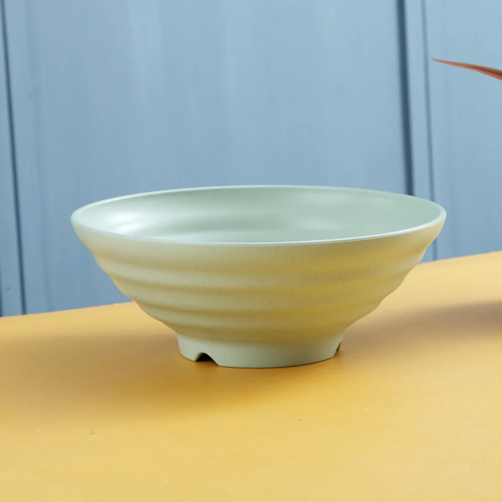 

New PP Ramen Bowls Durability Anti-scalding Pot Bowls Thickened Capacity High Large Striped Bowl