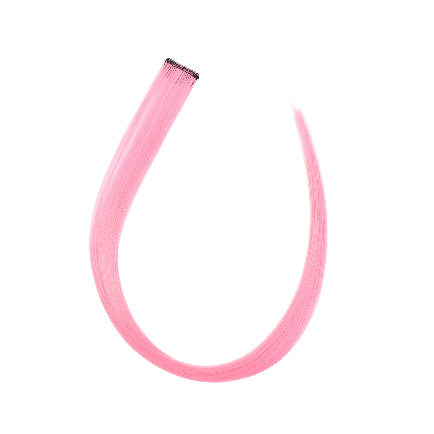 12 Colors Synthetic Hairpieces Flame Resistant Clip-In One Piece Pure Color Synthetic Hair Extension Pieces image 3