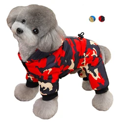 Waterproof Pet Hoodie for Small Medium Dog Cat Reflective Clothes Puppy Jacket Chihuahua Jumpsuit French Bulldog Poodle Outfits