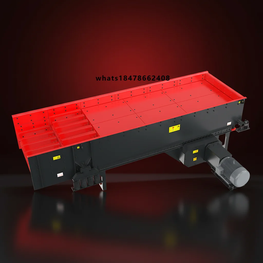 Series Electromagnetic Electric Motor Vibration Feeder Small Vibrating Feeder 50-79t/h Capacity for Ore Dressing Crusher Line